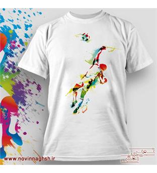 چاپ روی تیشرت سفید آستین کوتاه